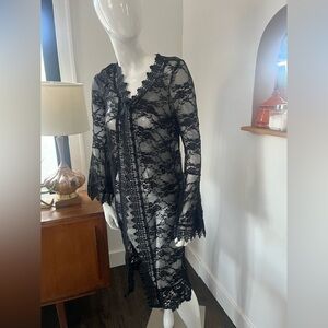 Streetwear Society Black Lace Kimono